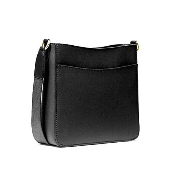 New Michael Kors Jet Set Travel Small Messenger Bag Faux Leather Black - Picture 4 of 4